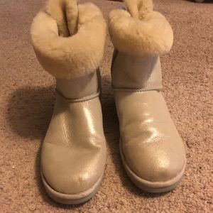 UGG white I do Bailey Bow bling boots!